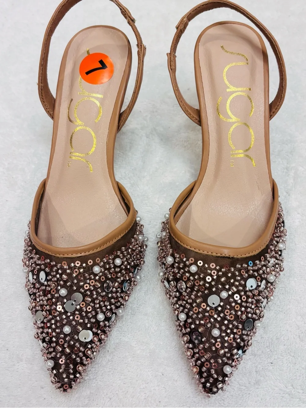 Brand New Sparkly Heels By Sugar - Size 7 - Heel Height 3 Inches- Box 11